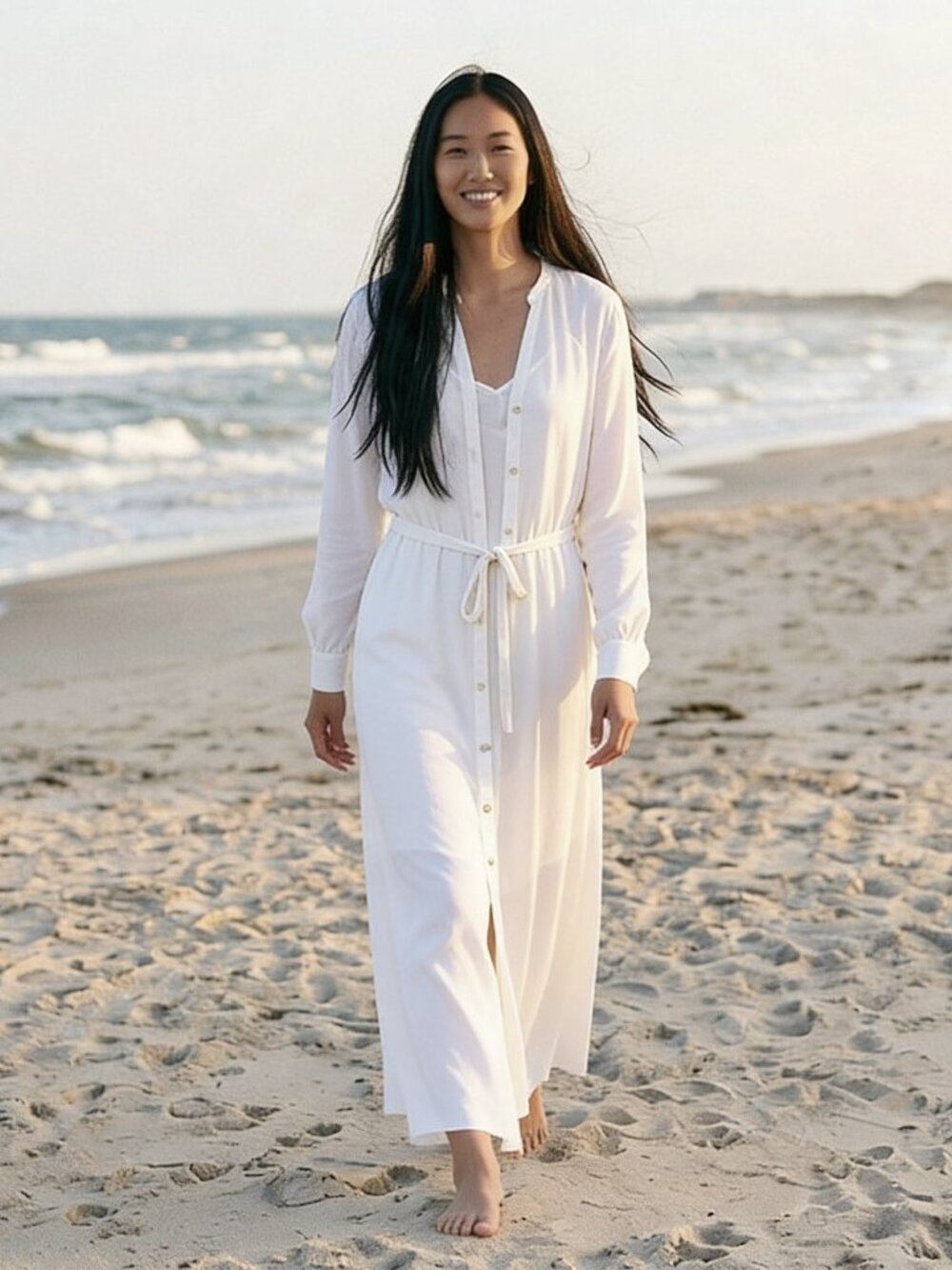 NWT Cupcakes & Cashmere Elegant Ivory Lightweight Robe Set
